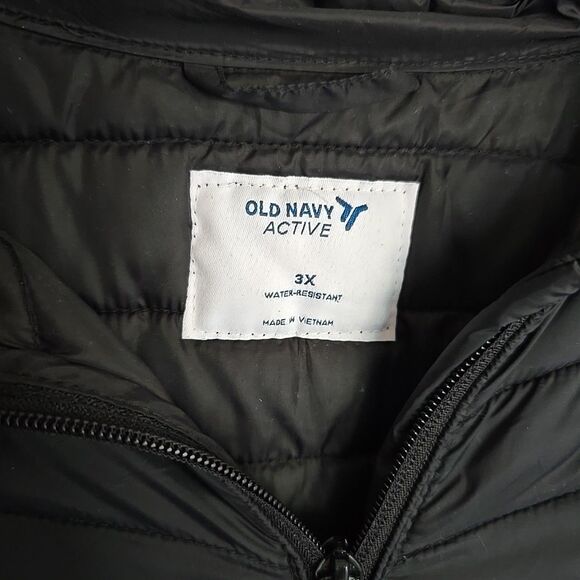 Old Navy Water Resistant Narrow-Channel Puffer Jacket Sz 3Xl Black Mens Big Tall - Picture 3 of 9